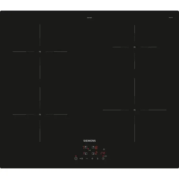Table induction - SIEMENS - 4 foyers - L59 x P52 cm - EU611BEB5E