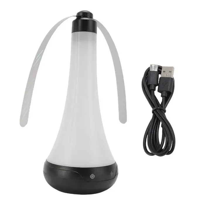 Table Ventilateur Anti-Mouches USB Rechargeable Tactile Lampe LED Camping/Pique-nique/BBQ dupcheliry