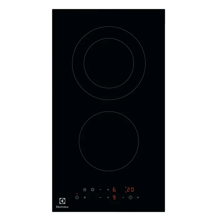 Table Vitrocéramique - ELECTROLUX - LHR3233CK - 2 plaques de cuisson - Noir - 27 cm x 49 cm