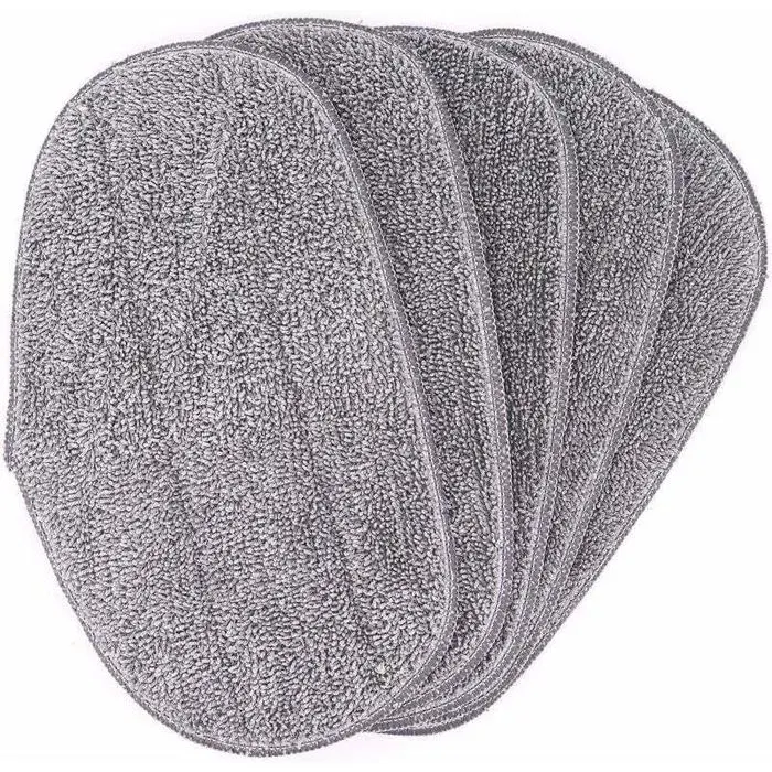 Tampons de remplacement en microfibre - Virex® - Lot de 5 - Pour balai vapeur Leifheit CleanTenso - Lavables
