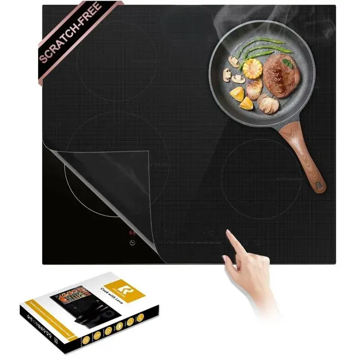 Tapis À Induction Translucide 90 X 54 Cm Tapis De Protection Pour Induction Plaque De Recouvrement De Cuisinière Plaque À Induc