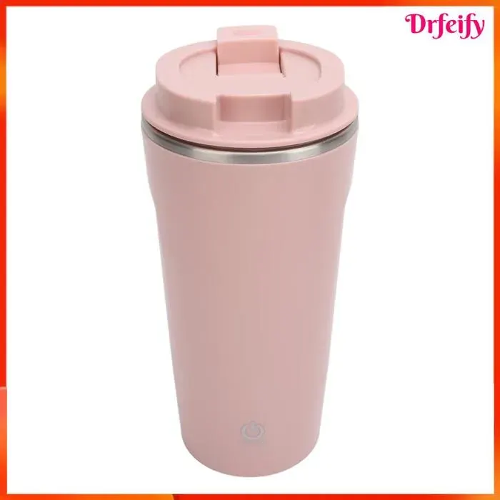 Tasse à café auto-mélangeuse - AKOZON - Tasse à agitation automatique - Rechargeable 300 mAh - 400 ml - Rose
