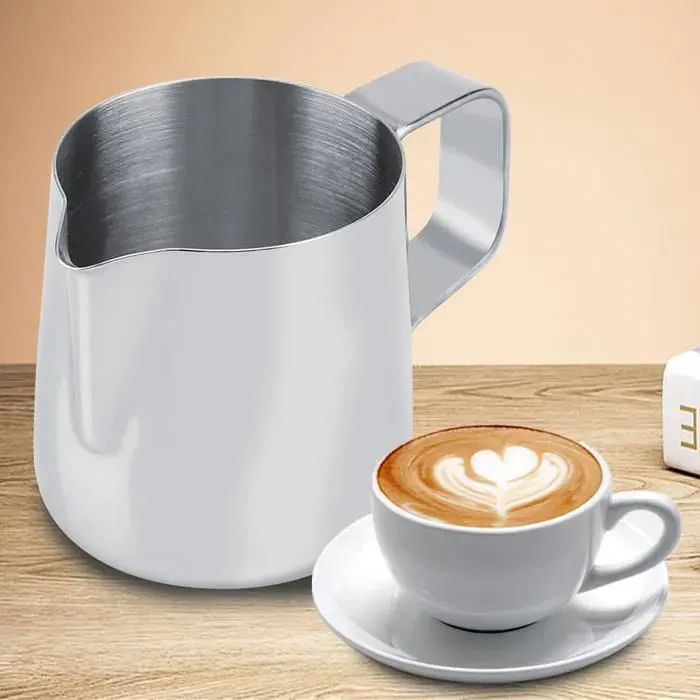 Tasse à mousser le lait - FAFEICY - Pichet en acier inoxydable - 150 ml - Antirouille - Résistant à la chaleur