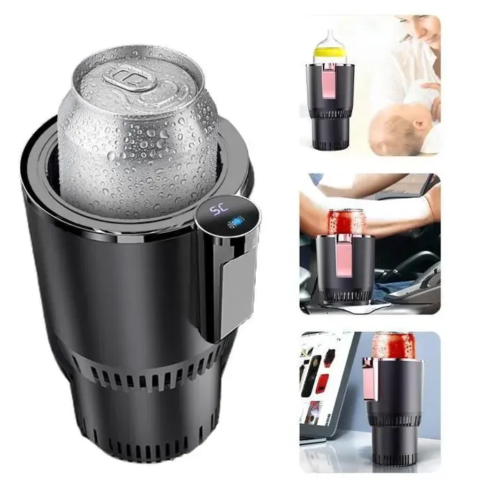 Tasse chauffante et glacière pour voiture réfrigérateur de voiture portable refroidisseur et chauffe-tasse