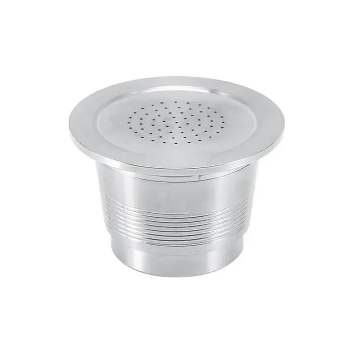 Tasse de capsule de café réutilisable en acier inoxydable pour machine Nespresso - Gris