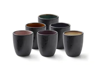 Tasse et Mugs Bitz Tasse espresso 9 cl 6 pieces Noir ass.