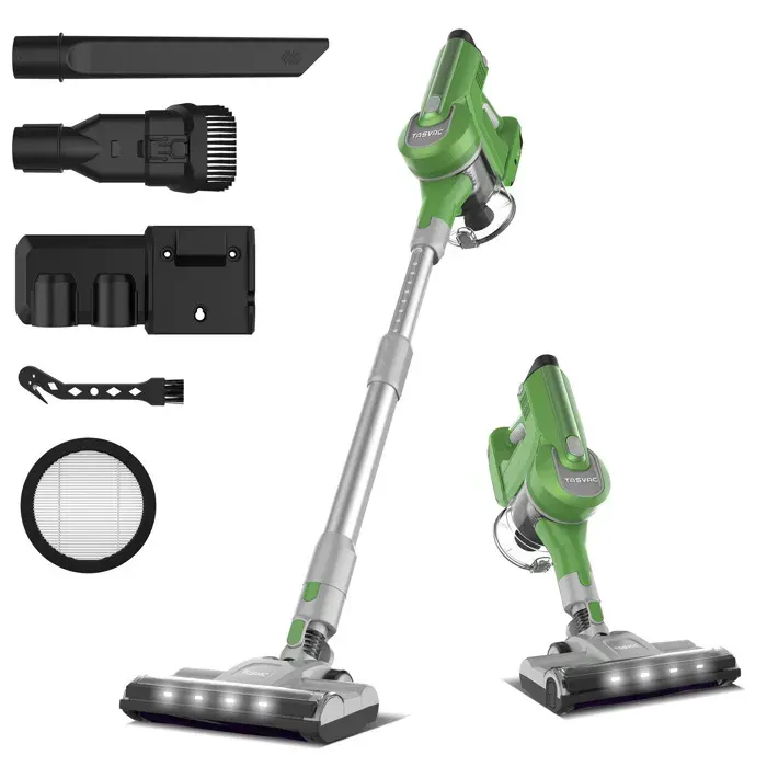 TASVAC S8 Aspirateur balai sans fil vert écran LED 23 kPa 50 min