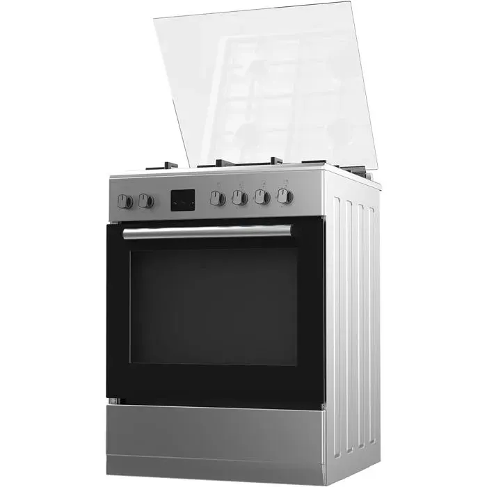 Taurus CIGE4FIXMF - Cuisine mixte independante inox cuisson gazfour electrique gaz butanegaz naturel 4 feux four 60L minuter