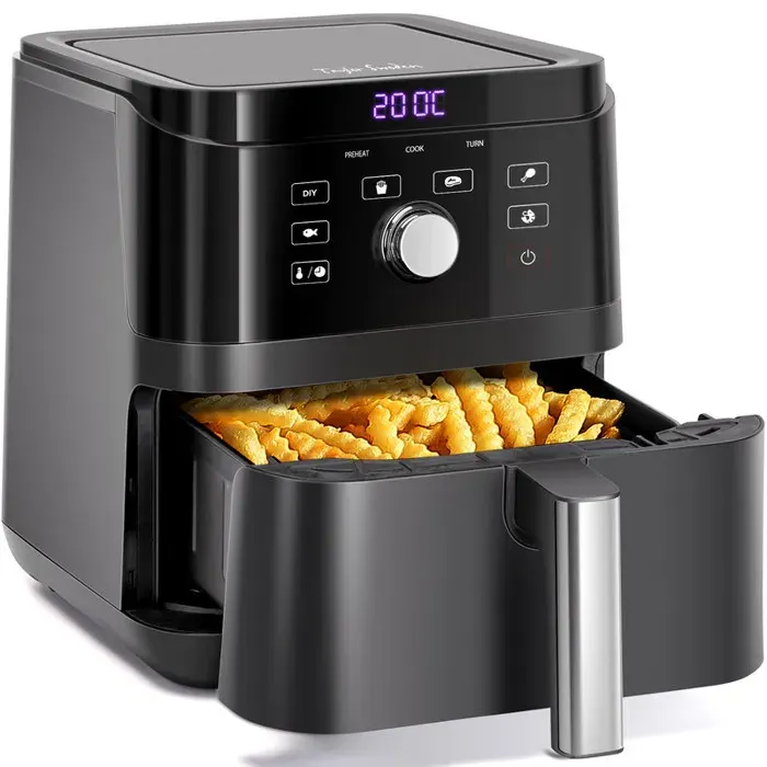 Taylor Swoden Air - Friteuse à air chaud 6L 1700W 6 menus panneau tactile LED. Panier antiadhérant. Alarme pour remuer.