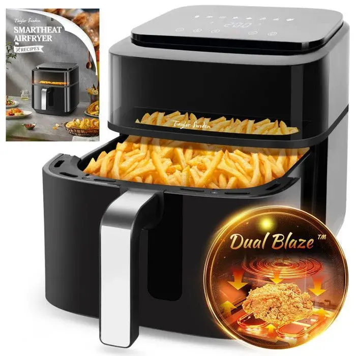 Taylor Swoden Smartheat air fryer de 65 L XXL avec double résistance fonctionnalité 8-en-1 fenêtre de visualisation