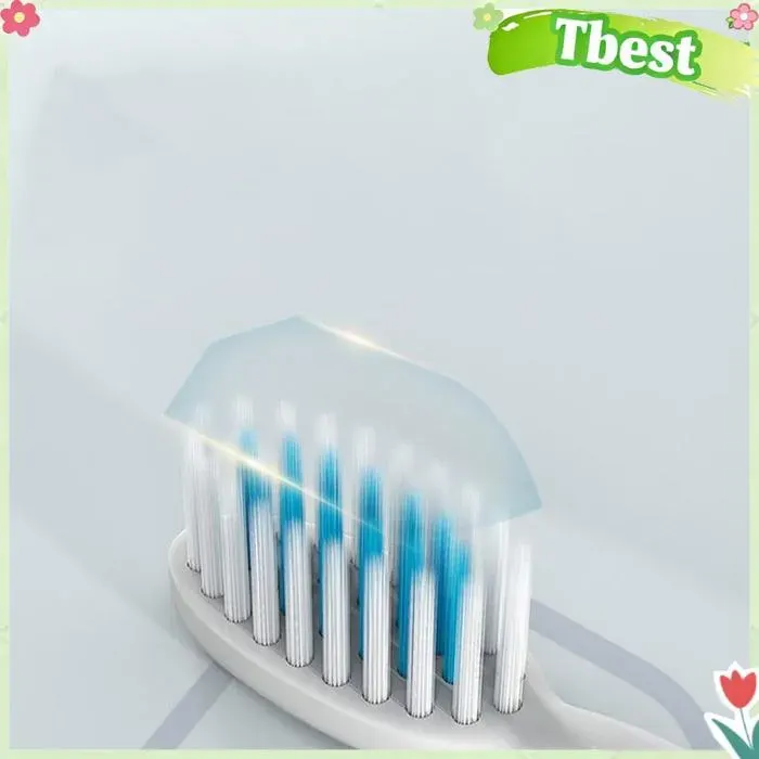 Tbest brosse à dents électrique à ultrasons Brosse à dents électrique ultrasonique à poils souples beaute dents Bleu (Batterie)