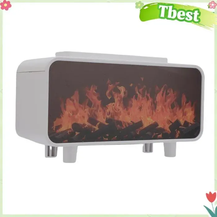 Tbest Diffuseur dhuiles essentielles de feu Humidificateur de diffuseur d essentielle de feu electromenager humidificateur