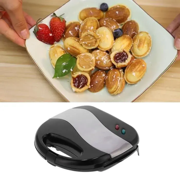 Tbest Fabricant à biscuits aux noix Machine de Petit Déjeuner Multifonction 750W Nutty Maker electromenager gaufrier