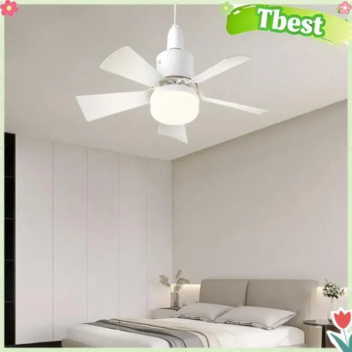 Tbest lumière de prise avec ventilateur Lumière de ventilateur de plafond 3000K à 6500K luminosité luminaire plafonnier Blanche