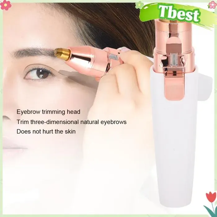 Tbest Machine dépilation pour femmes Rasoir à Cheveux électrique 2 en 1 en Forme de Rouge à Lèvres pour electromenager rasoir