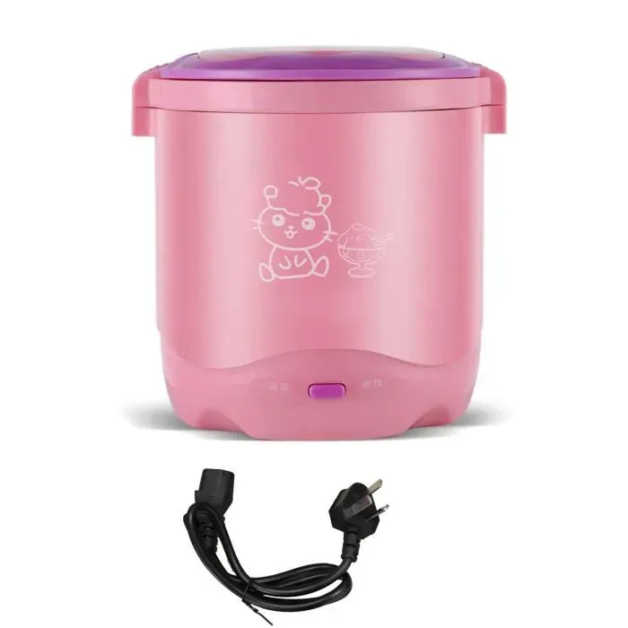 Tbest Mini cuiseur à riz Mini cuiseur à grains Portable de 12 l cuiseur à riz electromenager electrique Rose 1 à 60 pièces