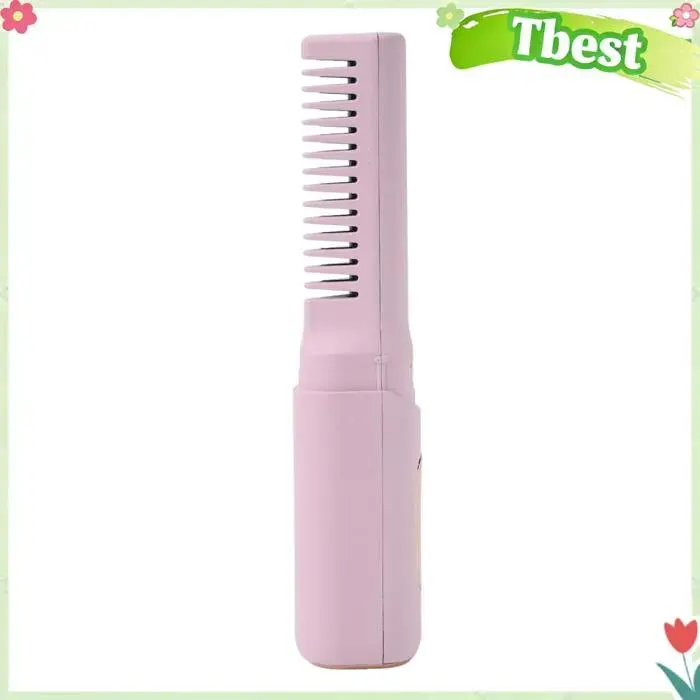 Tbest Mini fer à lisser rechargeable Mini lisseur à cheveux rechargeable 3 températures réglables 2000 mAh sport materiel Violet