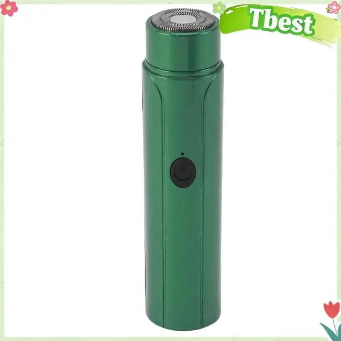 Tbest rasoir sans fil Rasoir électrique tondeuse à barbe et rasoir électriques rechargeables portables à haute luminaire pack Vert