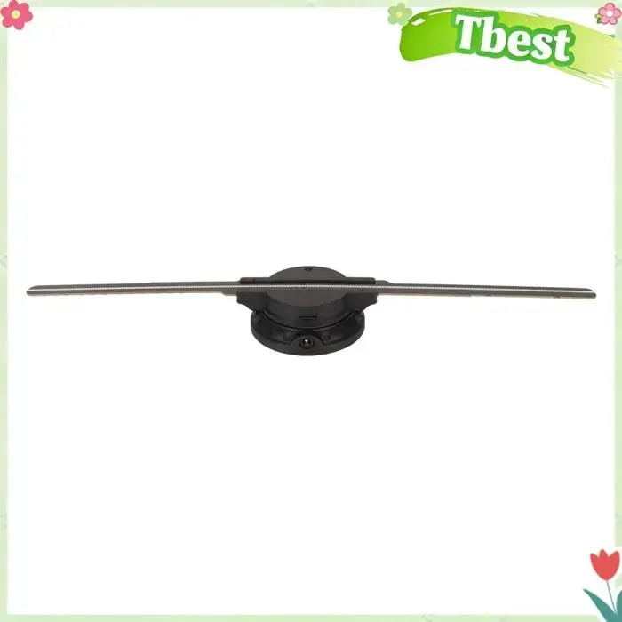 Tbest ventilateur d’hologramme 3D Ventilateur holographique 3D 169 pouces 2 pales avec 234 perles LED son piece Prise UE