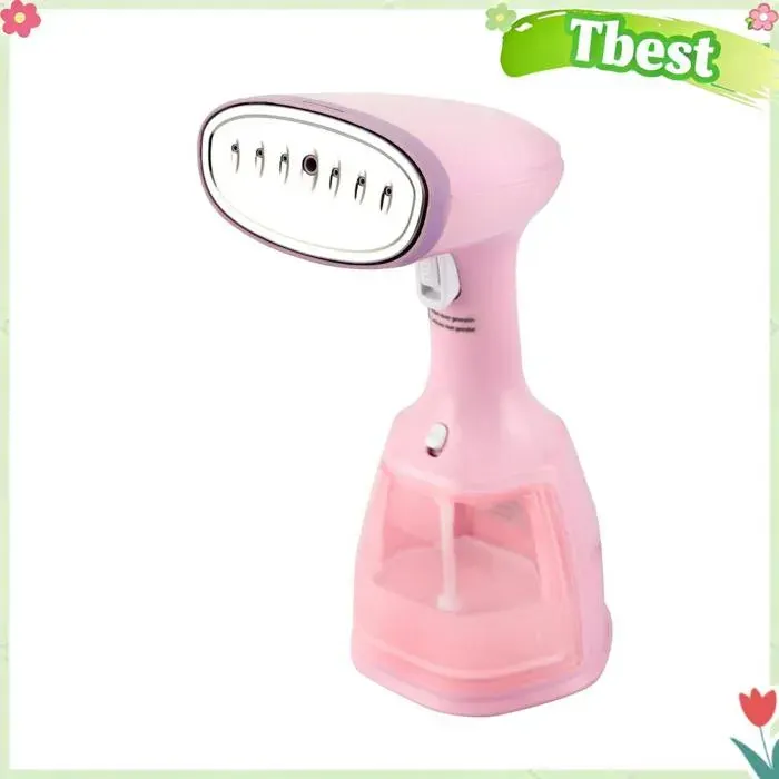 Tbest Voyage portatif de vapeur de vêtement Machine à Repasser Mini Machine à Repasser Portable luminaire linge Prise UE rose