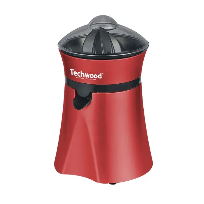 Techwood TPF-35 Presse agrumes electrique 1L rouge avec pieds anti-dérapants Bol verseur translucide gradué