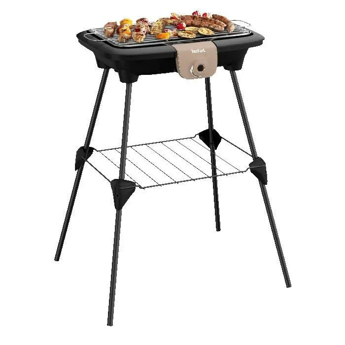 TEFAL BARBECUE ELECTRIQUE BG90D814 EASYGRILL POWER PIEDS 2300 W TAUPE