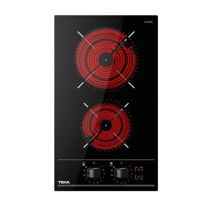 TEKA - TBC32000XFLBK - Table de cuisson vitrocéramique - 2 zones - 3000 Watts - Commande frontale - 12 niveaux de puissance