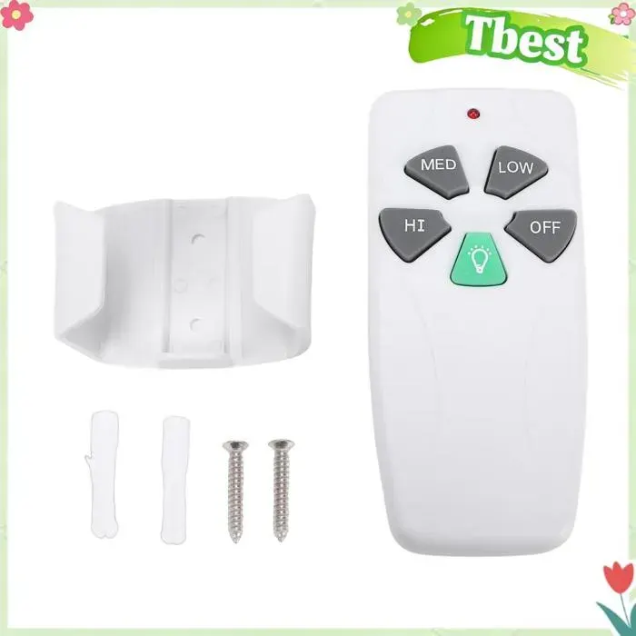 Télécommande de ventilateur de plafond - TBEST - 2AZPFAN53T - 3039 MHz - 3 vitesses - Compatible Harbor Breeze/Hampton — coloris Blanc