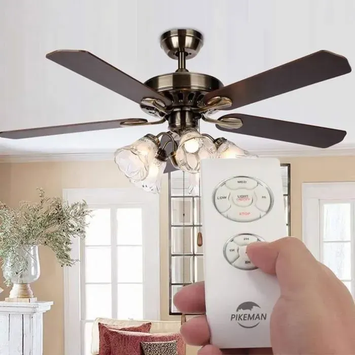 Télécommande pour ventilateur de plafond - keeper - Radiopilotée - 3 vitesses - 4 minuteries - Universel - Sans fil
