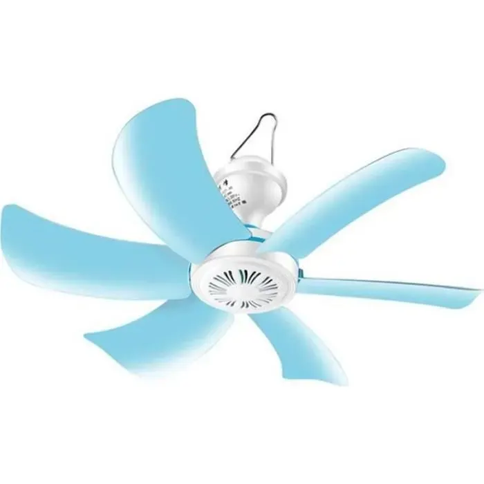 TEMPSA MINI Ventilateur de Plafond silencieux ventilateur bleu portable suspendu avec 6 pales 220V