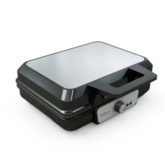 TESLA - WM200BX - Gaufrier - Puissance 1000 watts - Taille plaque (230x168mm) - Température (140-220°) - Inox Noir