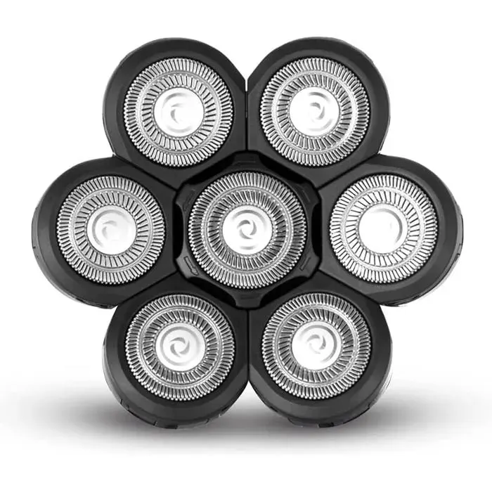 Tête de rasage - 1 pièce noir 7 têtes flottantes Convient pour appareil LOEVERY série 5 à 7 PIQUET DATTACHE