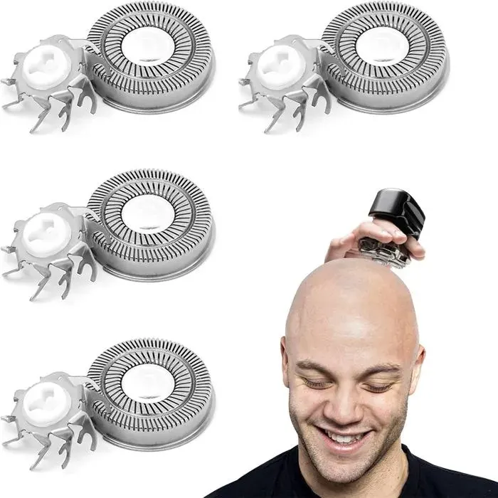 Tête de Rasage Lames de Rechange Pour Skull Shaver Pitbull Rasoir électrique Pour Hommes Chauves (4 Pièces)