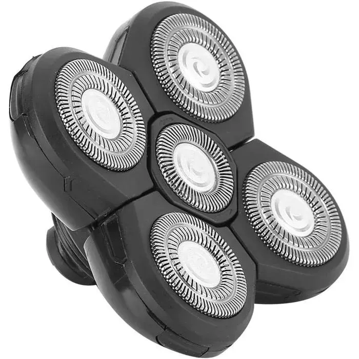Tête de rechange universelle à 5 têtes pour rasoir électrique.Compatible USBrotatifsans filétanche–pour tondeuse cheveux etc