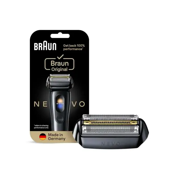 Tête de remplacement - BRAUN - NEVO-B - Foil - Acier inoxydable - Compatible rasoir NEVO
