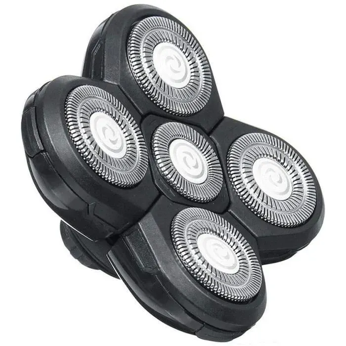 Tête Rasoir 5 têtes faciles à Installer Rasoir électrique Flottant Barbe Tondeuse à Cheveux Pratique