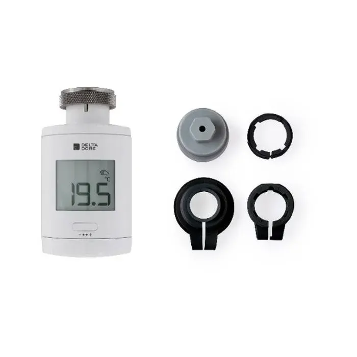 Tête Thermostatique TRV 1.0 et adaptateurs - Delta Dore - TRV 1.0 Adapt - Chauffage connecté - Programmation - Contrôle vocal