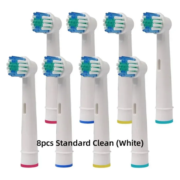 Têtes de à dents de rechange pour à dents Oral B nettoyage de précision buses noires pour Oralb8 Standard (white