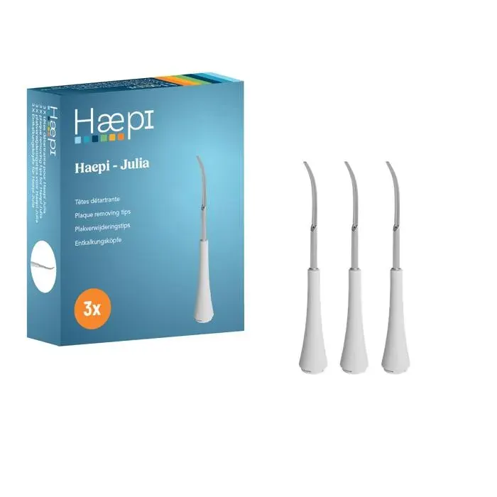 Têtes de détartrage - HAEPI - Julia - Pack 3 - Compatible - Blanc