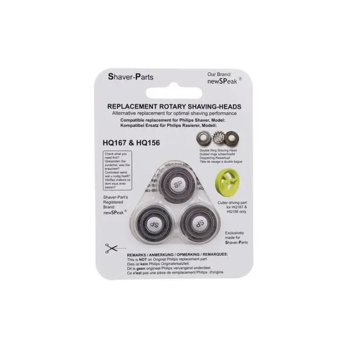 Têtes de rasoir - Philips - HQ156/HQ167 Coolskin - Lavable - Noir - Sans fil