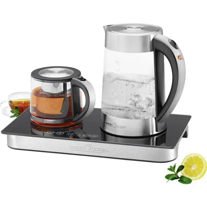 Théière et bouilloire ProfiCook PC-TKS 1056 - 2250W - 1.7L - Réglage de température - Filtre amovible