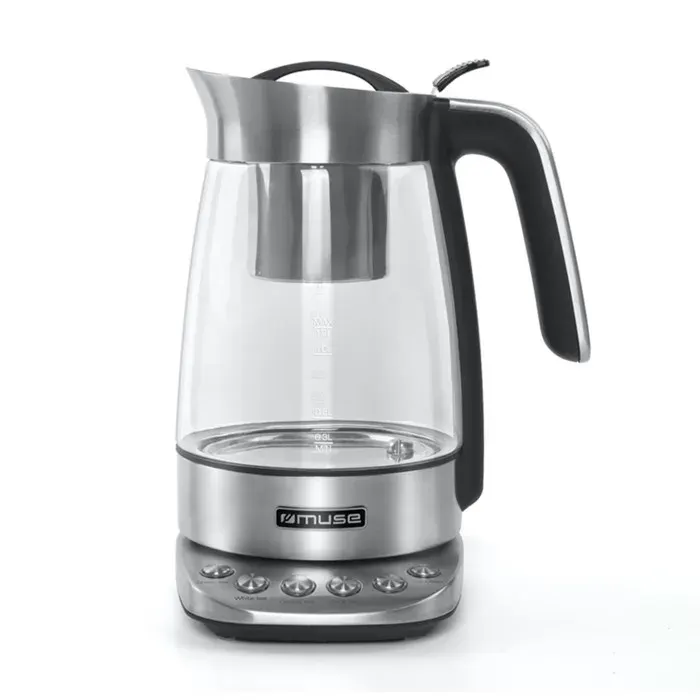 Théière Muse MS-320 T - apacité de 1.2 L avec indicateur de niveau - 2200W - Auto nettoyage - Panier à thé amovible