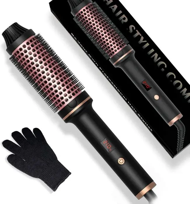 Thermal Brush 38 Mm Brosse Thermique120-210℃ Température RéglableUtilisé Comme PeigneBrosse ChauffanteFer À FriserBrosse À Fr
