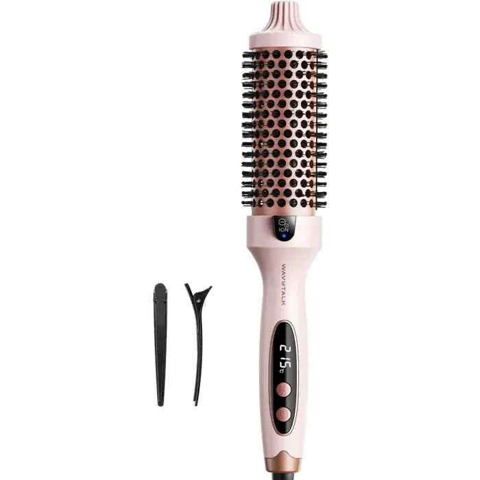Thermal BrushBrosse Thermique Ionique Cheveux Bouclés Chauffante38Mm Pour Créer Des Boucles Naturelles5 Réglages De Température