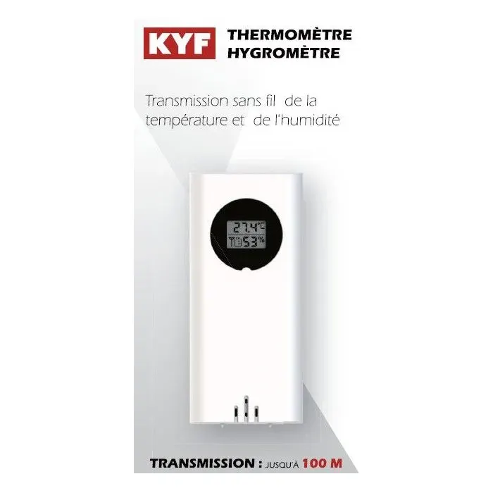 Thermomètre hygromètre - KYF - Humidité Intérieure/extérieure
