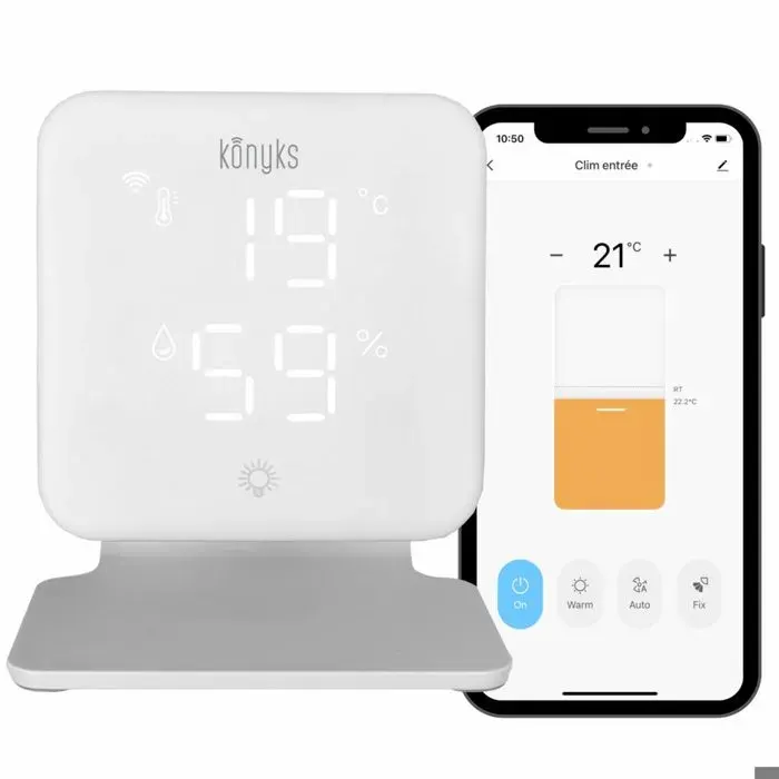 Thermostat Wi-Fi - KONYKS - Climpac - Pour pompes à chaleur et climatiseurs