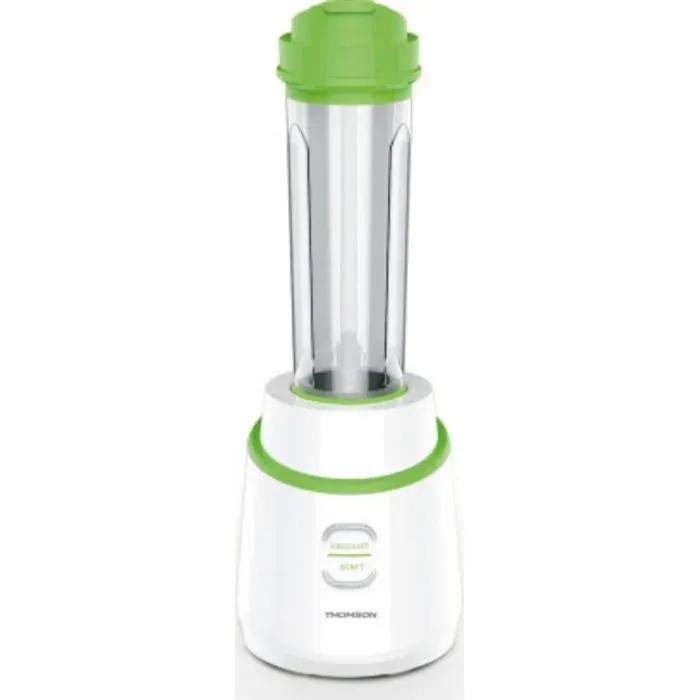 THOMSON - THBL962V - Blender sous vide - 0.6 Litres - 4 Lanes en Acier Inoxydable - Puissance 250W - Coloris Blanc / Vert