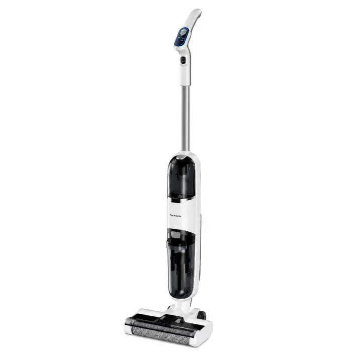Thomson - Thvco235w - Aspirateur Laveur 2 En 1 - Commande Vocale - Base De Chargement Et Autonettoyage