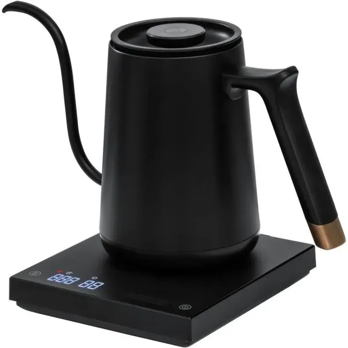TIMEMORE Fish Smart — Bouilloire électrique col de cygne 600 ml Inox 304 contrôle température