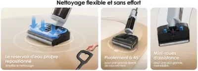 Tineco - Aspirateur Laveur Floor One I5 Stretch Plus Light Gris — vue 8